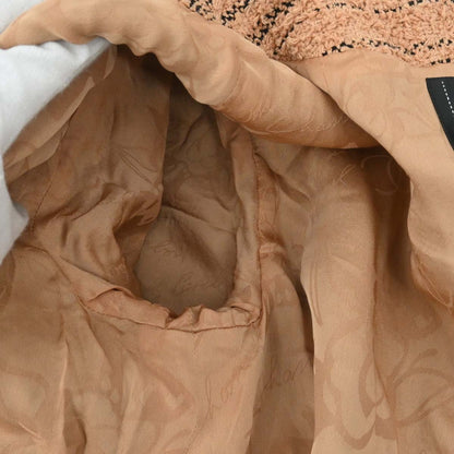 Chanel 2018 Collarless Single Breasted Tweed Jacket Brown #42