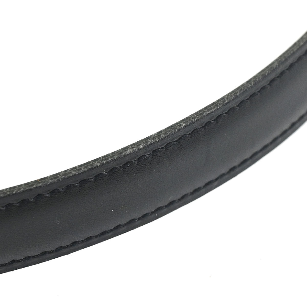 Hermes Black Box Calf Constance Reversible Belt #65 Small Good