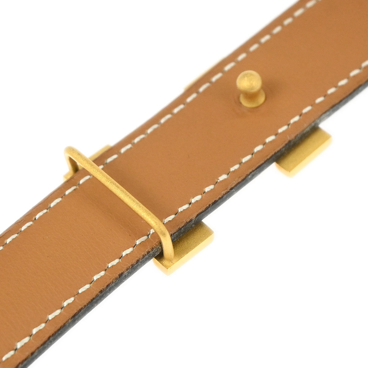 Hermes Black Box Calf Constance Reversible Belt #65 Small Good