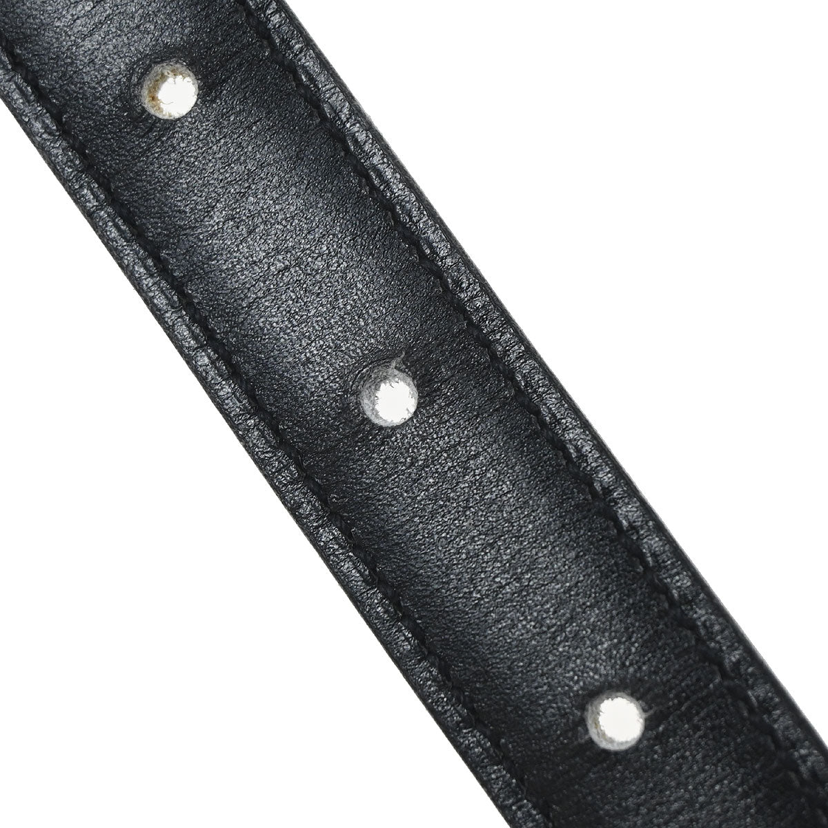 Hermes Black Box Calf Constance Reversible Belt #65 Small Good