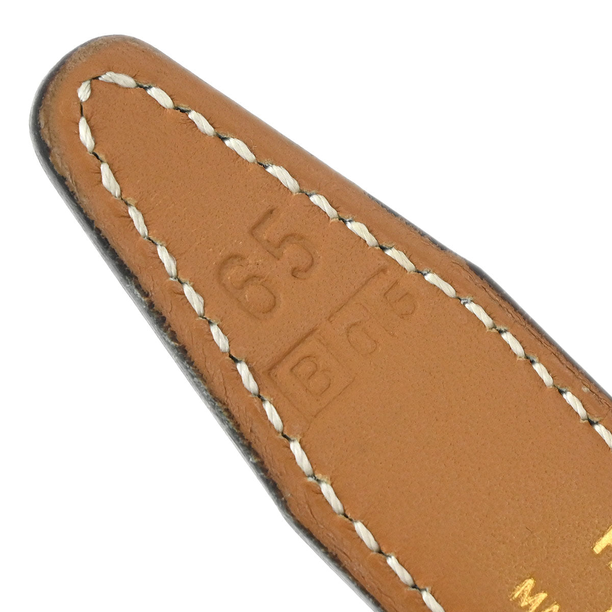 Hermes Black Box Calf Constance Reversible Belt #65 Small Good