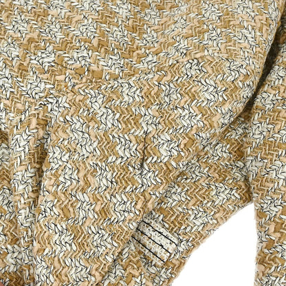 Chanel 1993 Setup Suit Jacket Skirt Tweed Brown #38