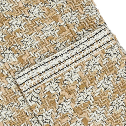 Chanel 1993 Setup Suit Jacket Skirt Tweed Brown #38