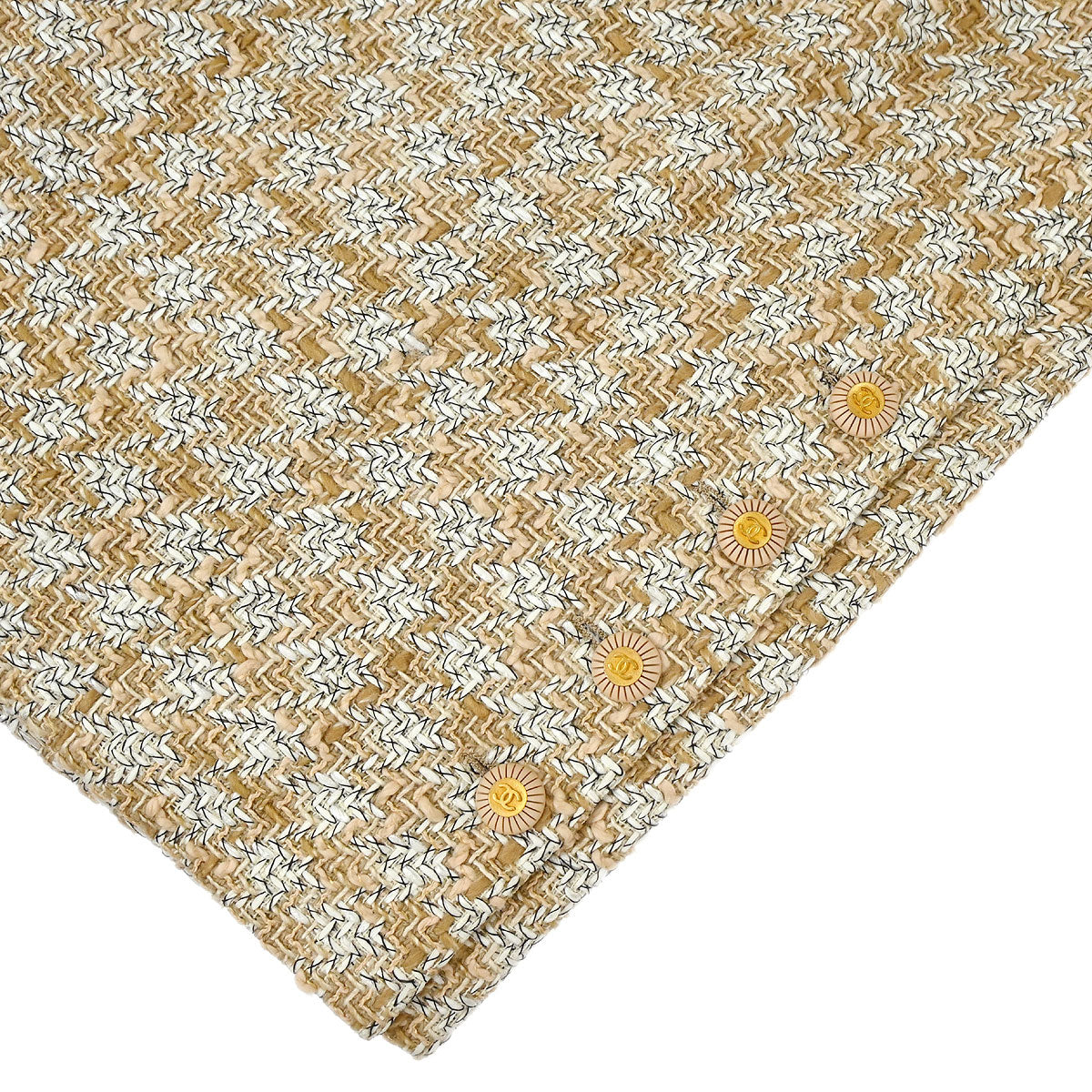 Chanel 1993 Setup Suit Jacket Skirt Tweed Brown #38