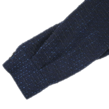Chanel 2001 Setup Suit Jacket Skirt Tweed Navy #40 #38