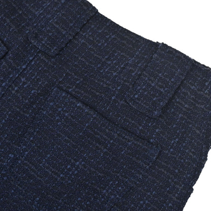 Chanel 2001 Setup Suit Jacket Skirt Tweed Navy #40 #38