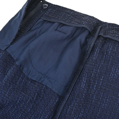 Chanel 2001 Setup Suit Jacket Skirt Tweed Navy #40 #38