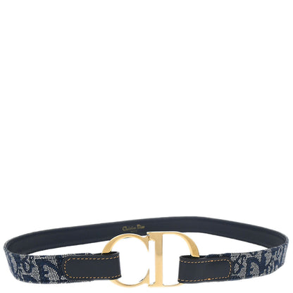 Christian Dior Trotter Belt Navy #85 Small Good