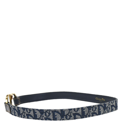 Christian Dior Trotter Belt Navy #85 Small Good