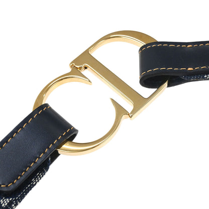 Christian Dior Trotter Belt Navy #85 Small Good