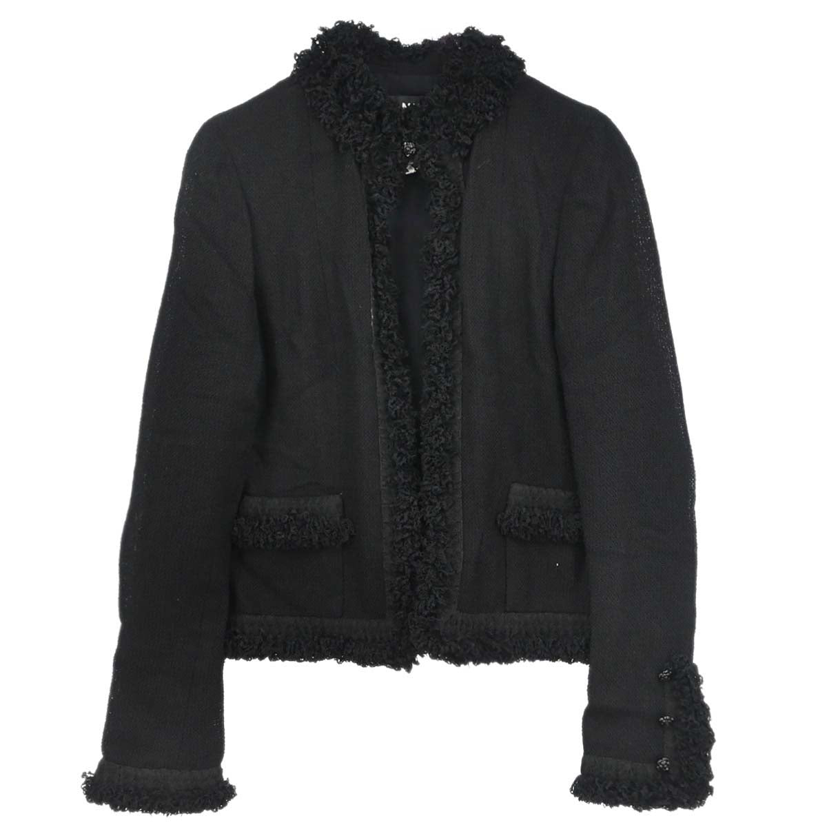 Chanel 2003 Single Breasted Jacket Black #36