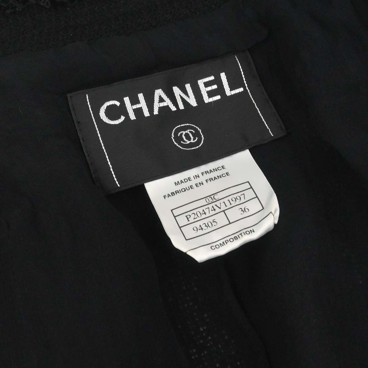 Chanel 2003 Single Breasted Jacket Black #36