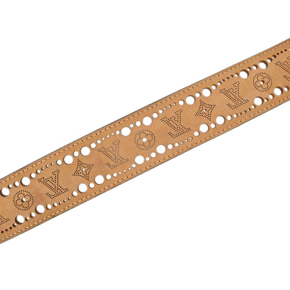 Louis Vuitton Black Nomade Phoenix Punching Belt M9679T #95/38 Small Good