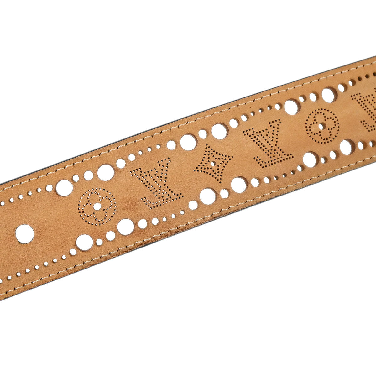 Louis Vuitton Black Nomade Phoenix Punching Belt M9679T #95/38 Small Good