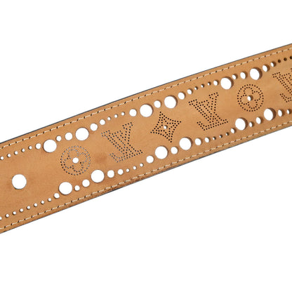 Louis Vuitton Black Nomade Phoenix Punching Belt M9679T #95/38 Small Good