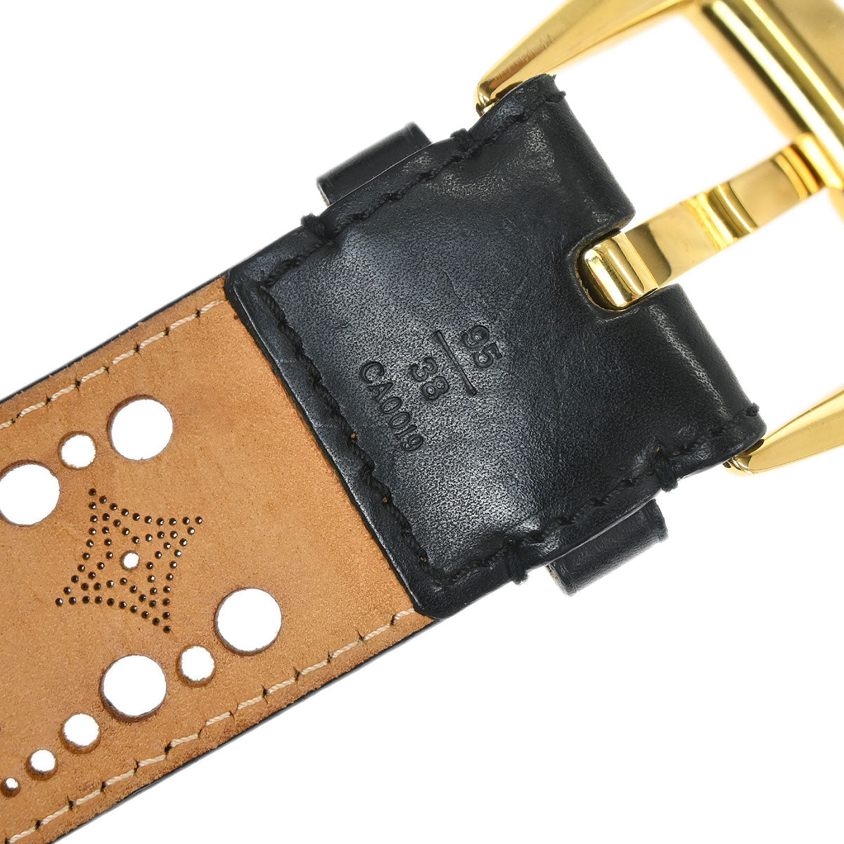 Louis Vuitton Black Nomade Phoenix Punching Belt M9679T #95/38 Small Good