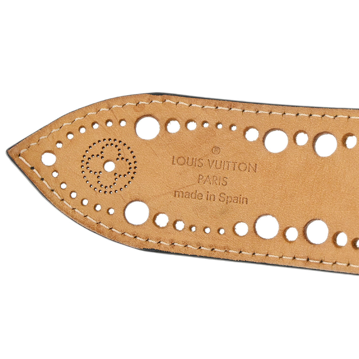 Louis Vuitton Black Nomade Phoenix Punching Belt M9679T #95/38 Small Good