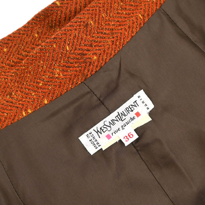 Yves Saint Laurent Setup Suit Jacket Skirt Brown #36