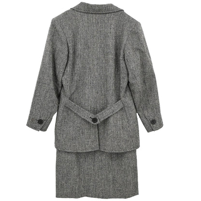 Yves Saint Laurent Setup Suit Jacket Skirt Gray #38