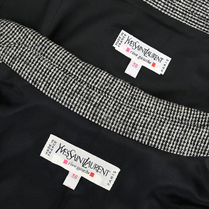 Yves Saint Laurent Setup Suit Jacket Skirt Gray #38