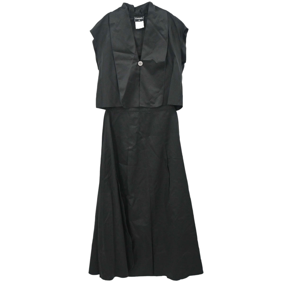 Chanel 1999 Setup Top Skirt Black #38 #36