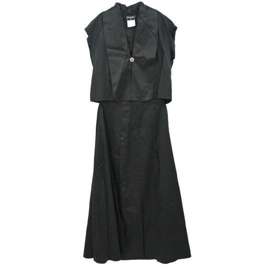 Chanel 1999 Setup Top Skirt Black #38 #36