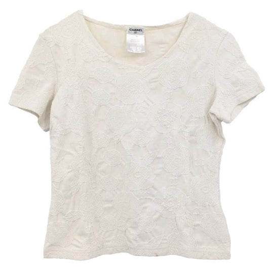 Chanel 1998 Short Sleeve Top White #44