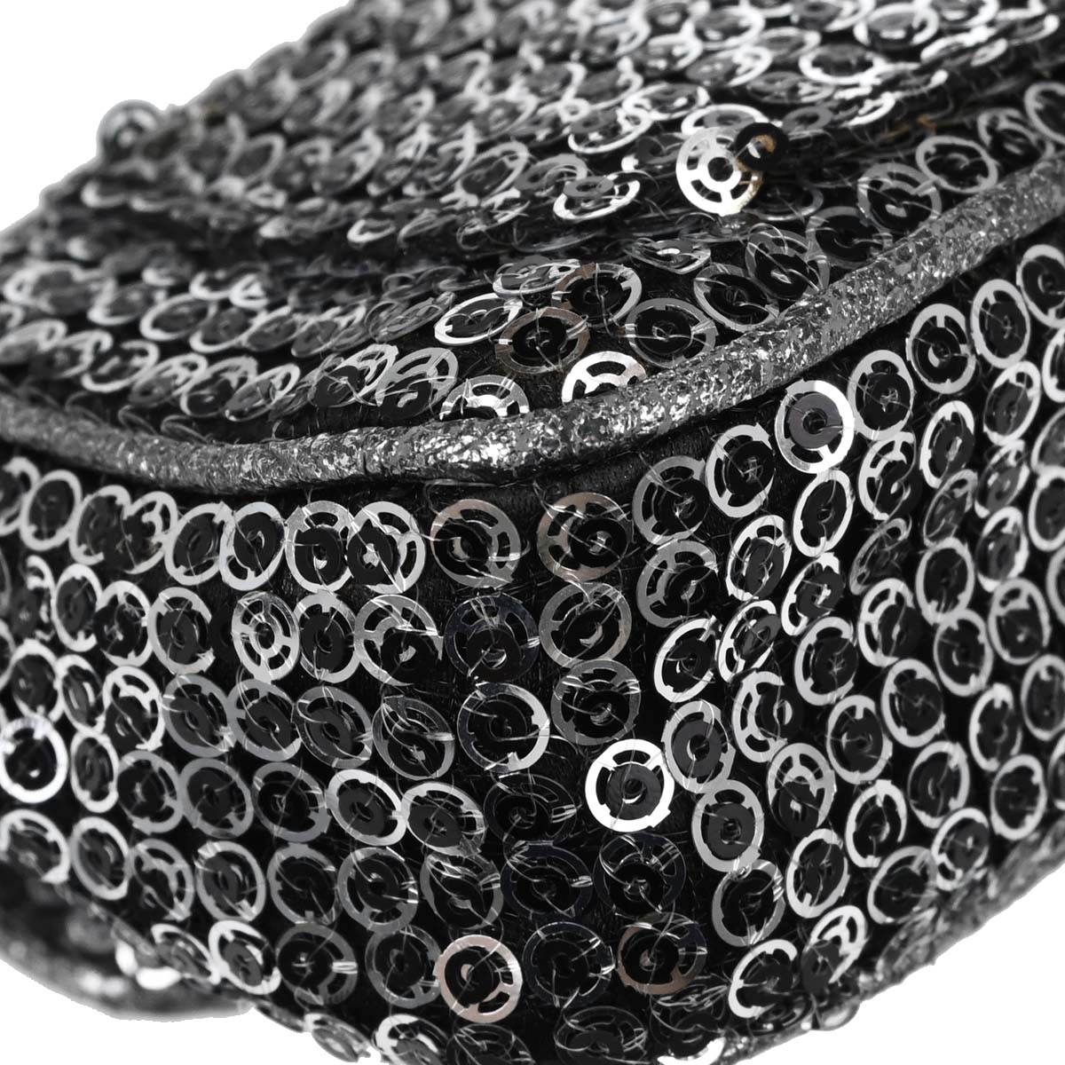 Chanel 2006-2008 Silver Sequins Shoulder Bag