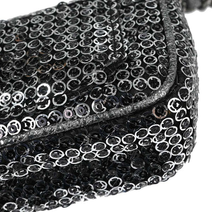 Chanel 2006-2008 Silver Sequins Shoulder Bag