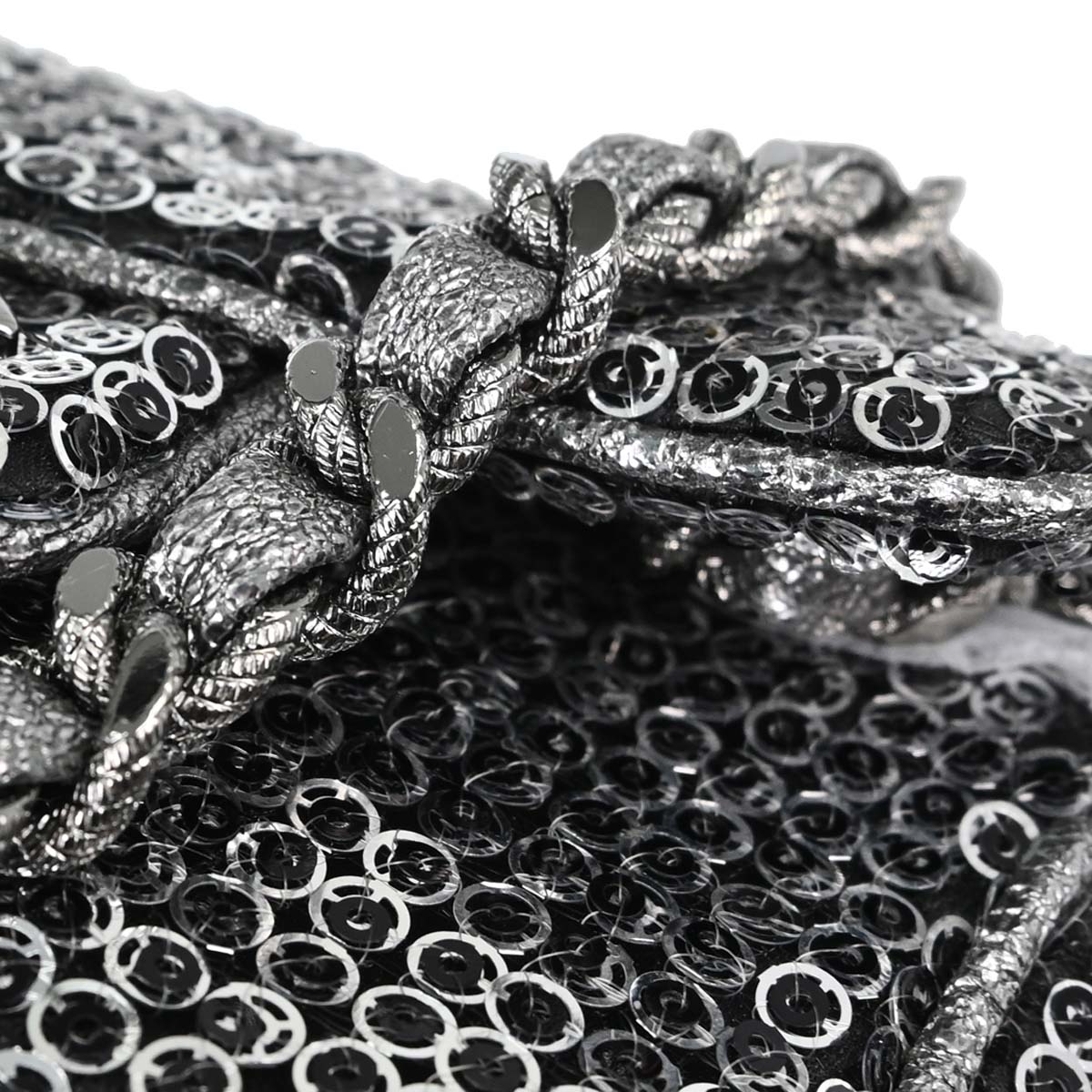 Chanel 2006-2008 Silver Sequins Shoulder Bag