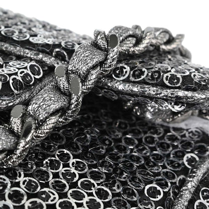 Chanel 2006-2008 Silver Sequins Shoulder Bag