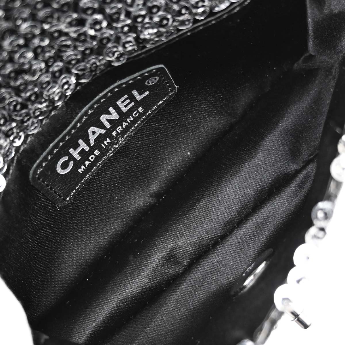 Chanel 2006-2008 Silver Sequins Shoulder Bag