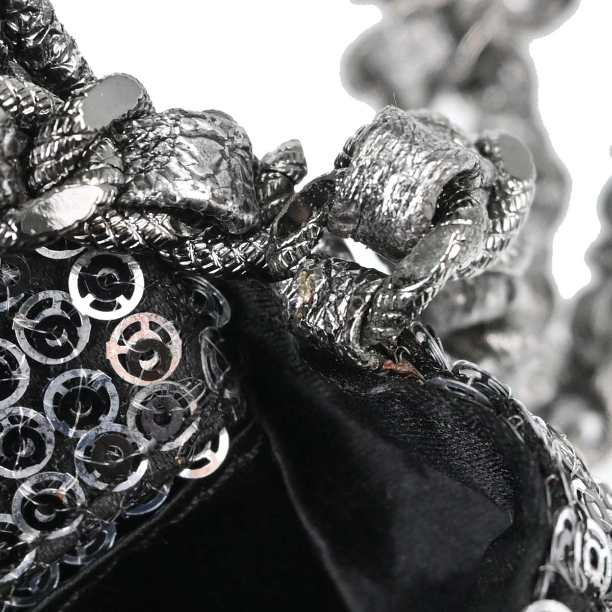 Chanel 2006-2008 Silver Sequins Shoulder Bag