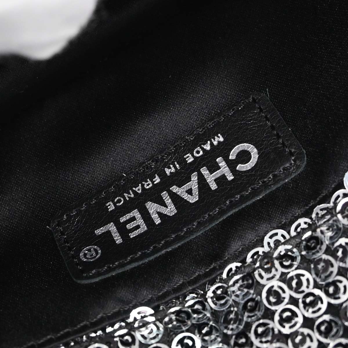 Chanel 2006-2008 Silver Sequins Shoulder Bag