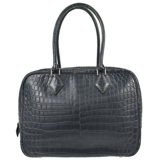 Hermes * Blue Marine Matt Niloticus Plume 28 Handbag