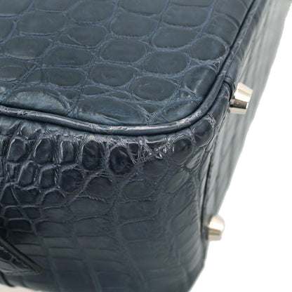 Hermes * Blue Marine Matt Niloticus Plume 28 Handbag
