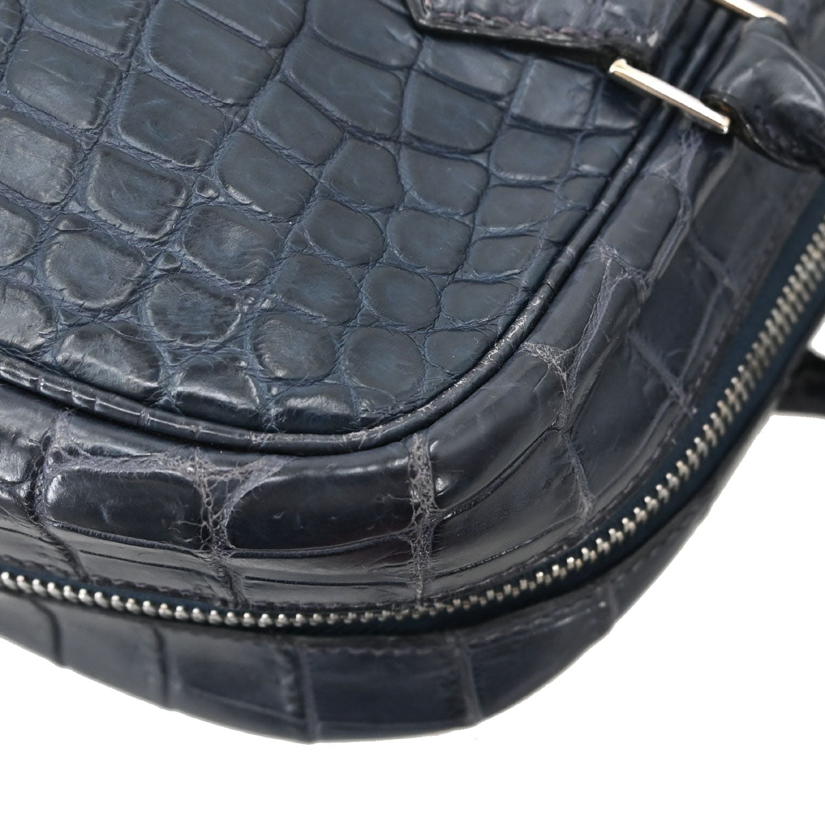 Hermes * Blue Marine Matt Niloticus Plume 28 Handbag