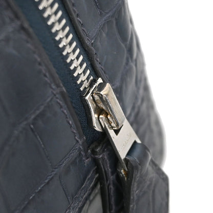 Hermes * Blue Marine Matt Niloticus Plume 28 Handbag