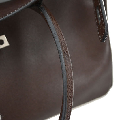 Hermes Chocolat Epsom HAC Haut a Courroies 28 Handbag