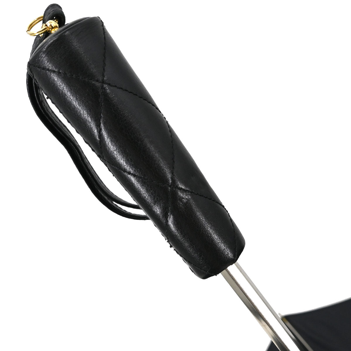 Chanel Black Folding Umbrella & Bag Set Small Good