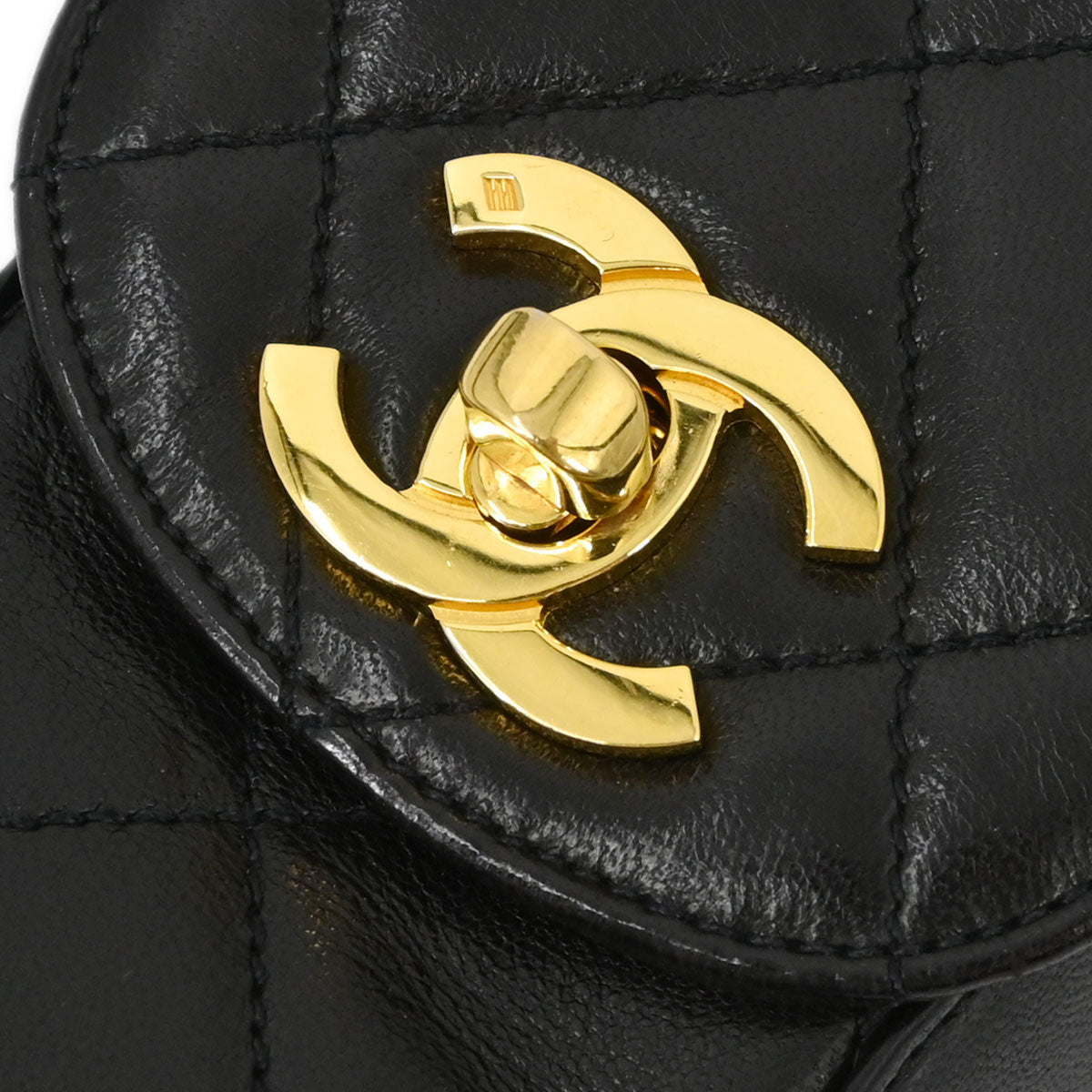 Chanel Black Folding Umbrella & Bag Set Small Good