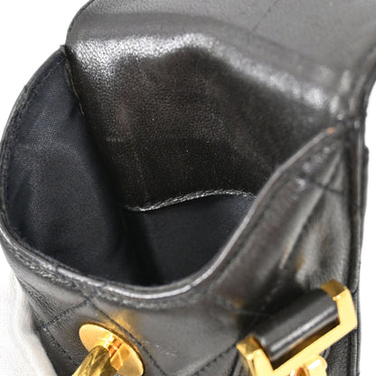 Chanel Black Folding Umbrella & Bag Set Small Good