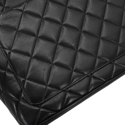 Chanel 1997-1999 Black Lambskin Medallion Tote Handbag