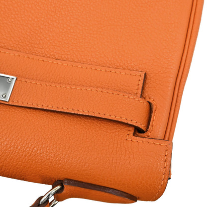 Hermes Orange Togo Kelly A Dos GM Backpack
