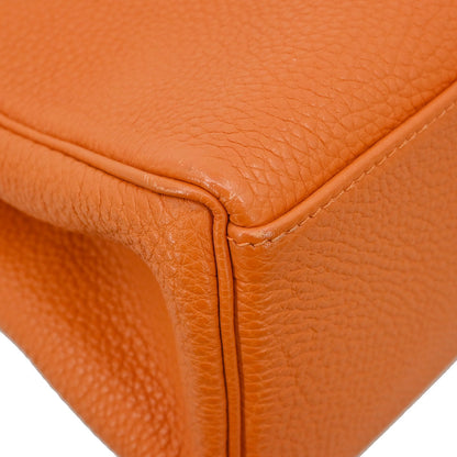 Hermes Orange Togo Kelly A Dos GM Backpack