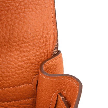 Hermes Orange Togo Kelly A Dos GM Backpack