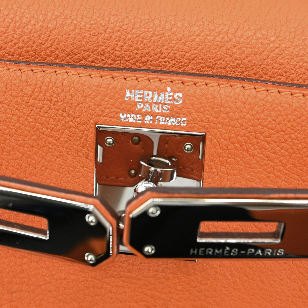 Hermes Orange Togo Kelly A Dos GM Backpack