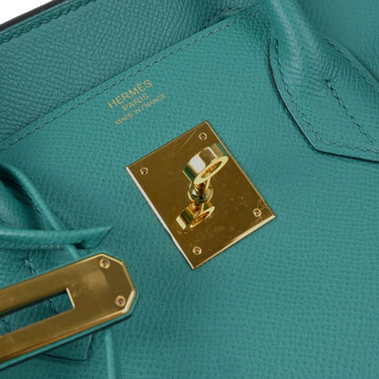 Hermes Vert Verone Epsom Birkin 30 Handbag