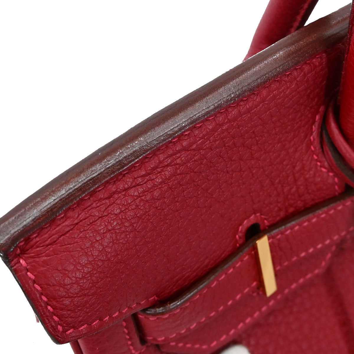 Hermes Rouge Garance Taurillon Clemence Birkin 30 Handbag