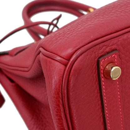 Hermes Rouge Garance Taurillon Clemence Birkin 30 Handbag